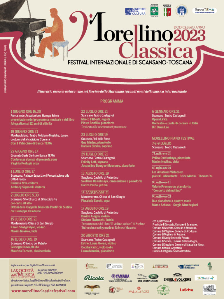 Manifesto del Morellino Classica Festival Stagione 2023