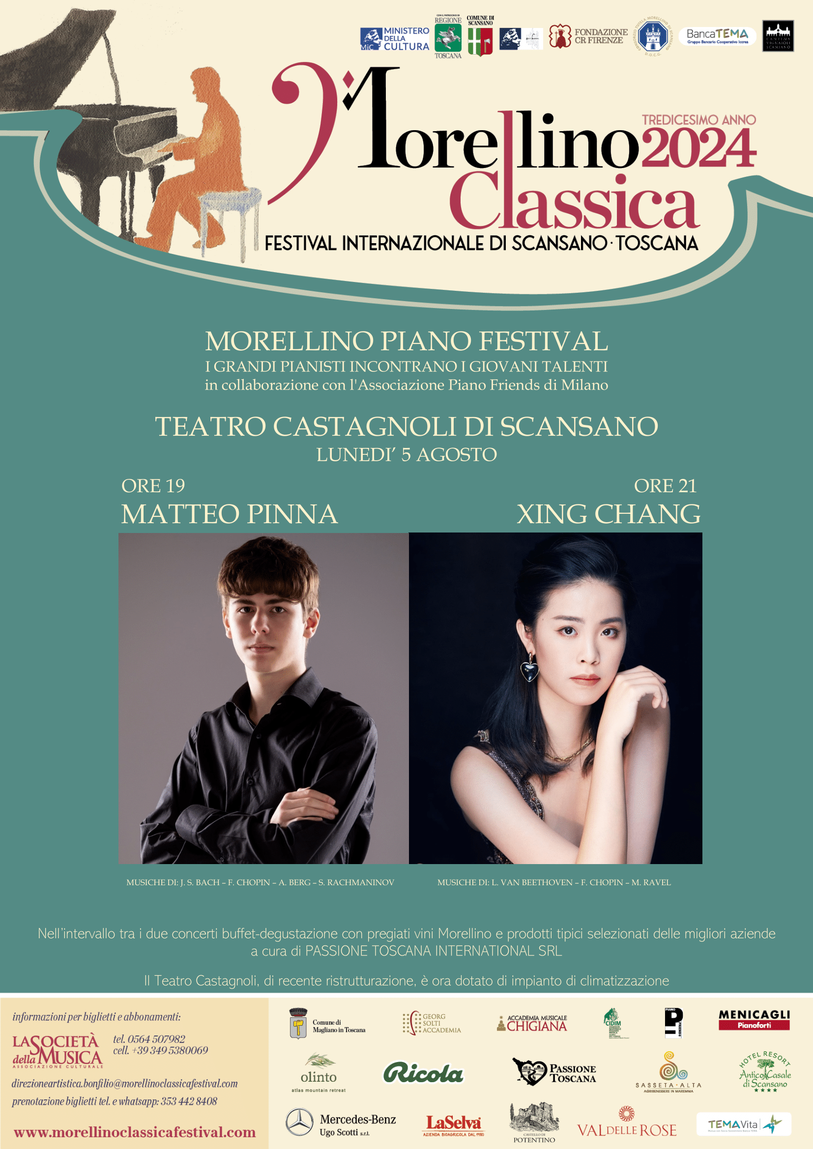 Concerto 5 Agosto Teatro di Scansano Pinna Chang