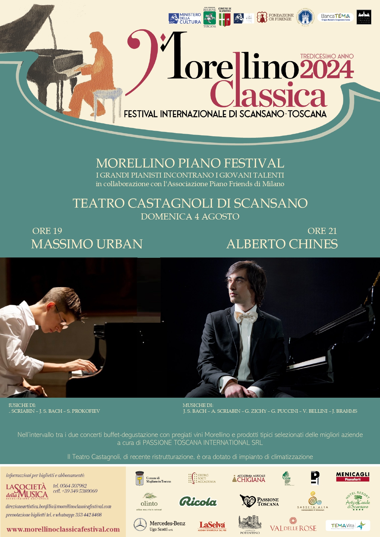 Concerto il 4 agosto al Teatro Castagnoli di Scansano Urban - Chines